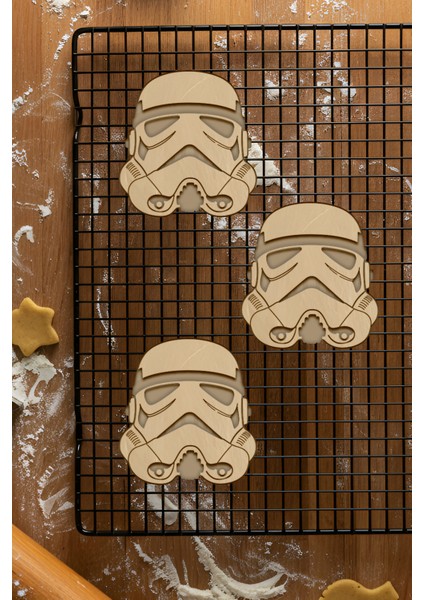 Stormtrooper Kurabiye Kalıbı, Hamur Şekillendirici, Bisküvi Kalıbı, Kolay Kesim Ucu