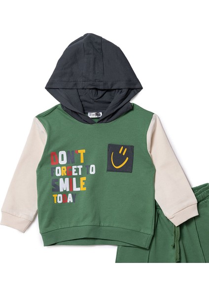 Erkek Bebek Eşofman Takımı Motto Boy Bisiklet Yaka Uzun Kol modelleri