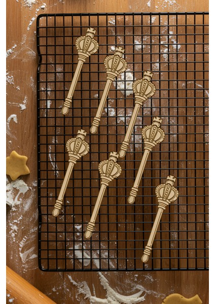 Kral Asası Kurabiye Kalıbı, Hamur Şekillendirici, Bisküvi Kalıbı, Kolay Kesim Ucu fiyatları