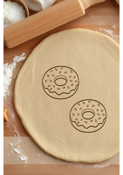 Donut Kurabiye Kalıbı, Hamur Şekillendirici, Bisküvi Kalıbı, Kolay Kesim Ucu