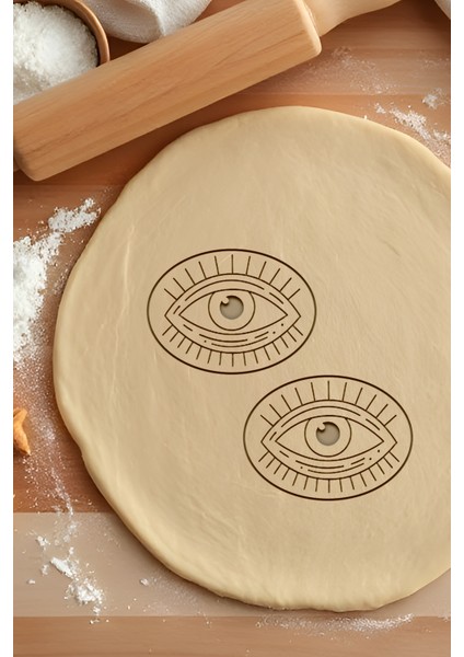 Göz Kurabiye Kalıbı, Hamur Şekillendirici, Bisküvi Kalıbı, Kolay Kesim Ucu