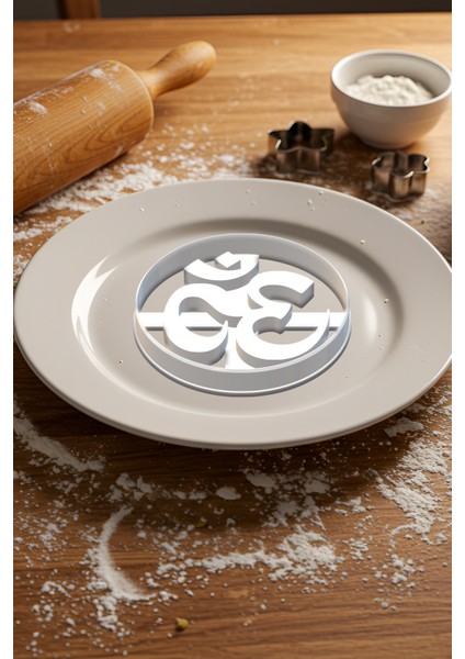 Om Kurabiye Kalıbı, Hamur Şekillendirici, Bisküvi Kalıbı, Kolay Kesim Ucu modelleri