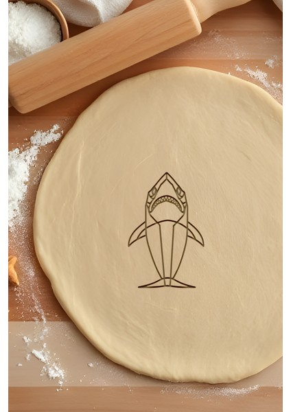 Köpekbalığı Kurabiye Kalıbı, Hamur Şekillendirici, Bisküvi Kalıbı, Kolay Kesim Ucu