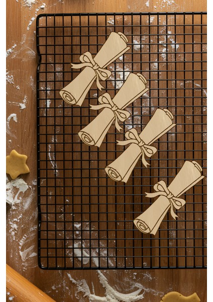 Diploma Kurabiye Kalıbı, Hamur Şekillendirici, Bisküvi Kalıbı, Kolay Kesim Ucu fiyatları