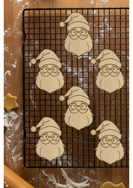 Noel Baba Kurabiye Kalıbı, Hamur Şekillendirici, Bisküvi Kalıbı, Kolay Kesim Ucu