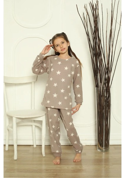 Çocuk Polar Yıldızlı Pijama Takımı