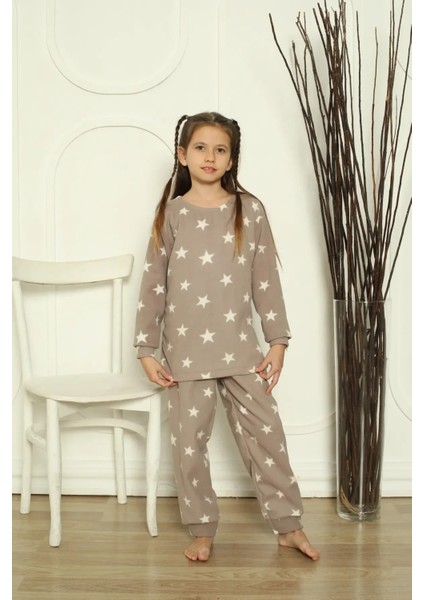 Çocuk Polar Yıldızlı Pijama Takımı modelleri