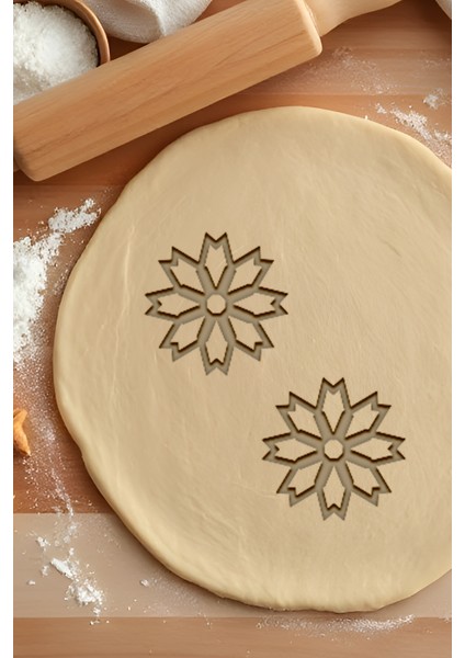 Çiçek Kurabiye Kalıbı, Hamur Şekillendirici, Bisküvi Kalıbı, Kolay Kesim Ucu