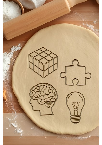 Akıllı ve Çalışkan Seti Kurabiye Kalıbı, Hamur Şekillendirici, Bisküvi Kalıbı, Kolay Kesim Ucu