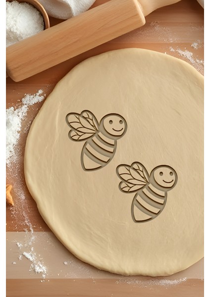 Arı Kurabiye Kalıbı, Hamur Şekillendirici, Bisküvi Kalıbı, Kolay Kesim Ucu