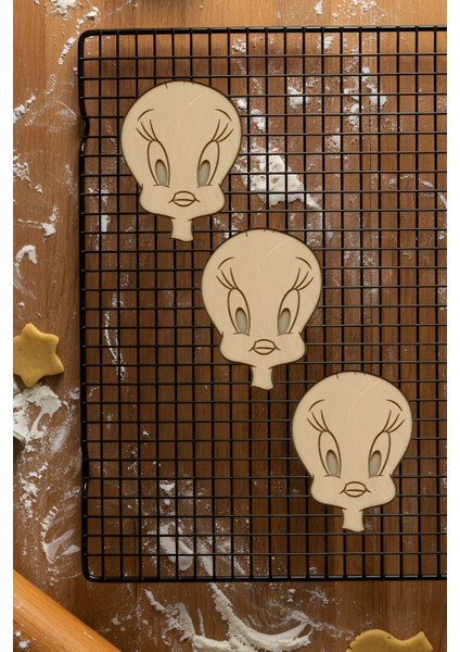 Tweety Kurabiye Kalıbı, Hamur Şekillendirici, Bisküvi Kalıbı, Kolay Kesim Ucu