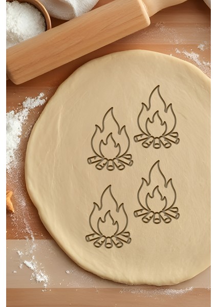 Kamp Ateşi Kurabiye Kalıbı, Hamur Şekillendirici, Bisküvi Kalıbı, Kolay Kesim Ucu fiyatları