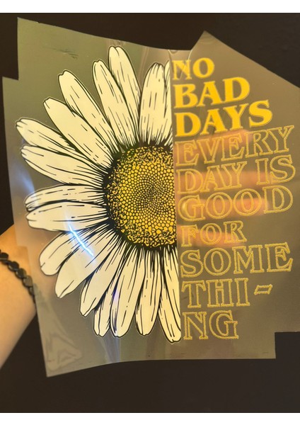 Ütü Ile Yapışan Papatya Çiçek Transfer Baskı Arma 23X21 cm