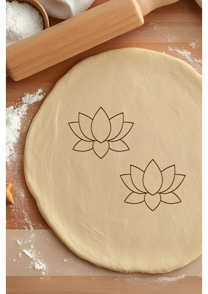 Lotus Kurabiye Kalıbı, Hamur Şekillendirici, Bisküvi Kalıbı, Kolay Kesim Ucu