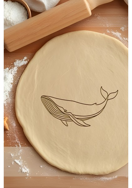 Balina Kurabiye Kalıbı, Hamur Şekillendirici, Bisküvi Kalıbı, Kolay Kesim Ucu