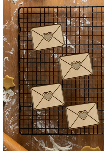 Aşk Mektubu Kurabiye Kalıbı, Hamur Şekillendirici, Bisküvi Kalıbı, Kolay Kesim Ucu fiyatları