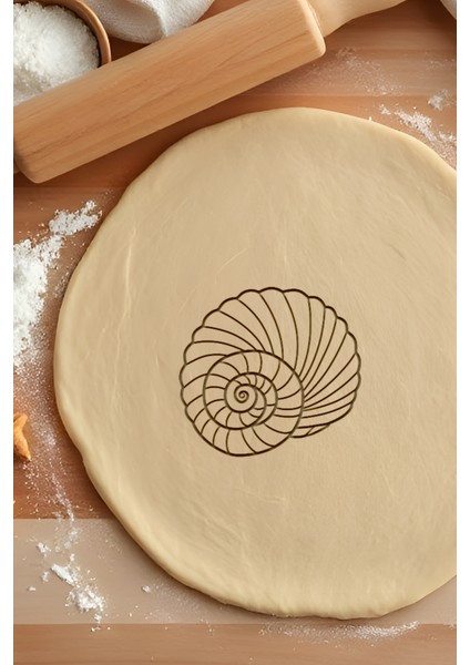 Deniz Kabuğu Kurabiye Kalıbı, Hamur Şekillendirici, Bisküvi Kalıbı, Kolay Kesim Ucu