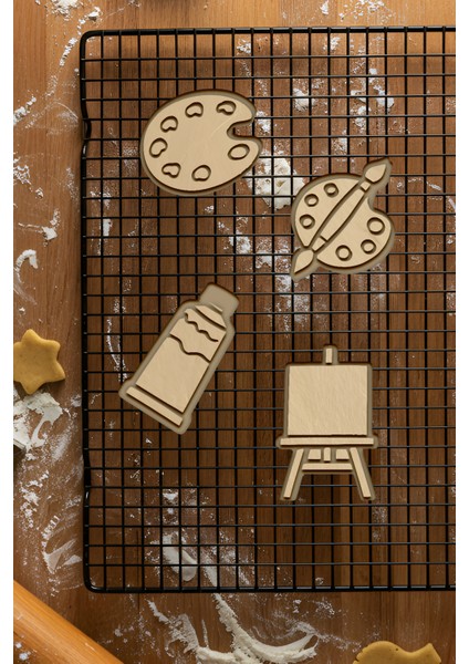 Ressam Seti Kurabiye Kalıbı, Hamur Şekillendirici, Bisküvi Kalıbı, Kolay Kesim Ucu fiyatları