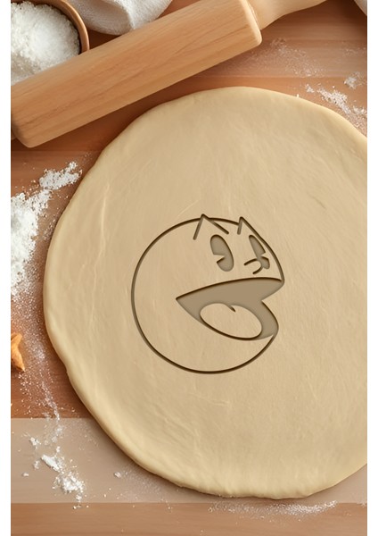 Pacman Kurabiye Kalıbı, Hamur Şekillendirici, Bisküvi Kalıbı, Kolay Kesim Ucu