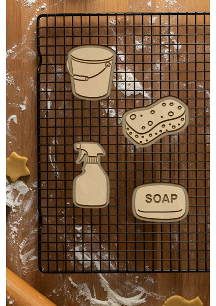 Temizlik Seti Kurabiye Kalıbı, Hamur Şekillendirici, Bisküvi Kalıbı, Kolay Kesim Ucu fiyatları