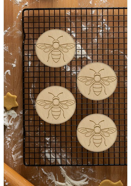 Arı Kurabiye Kalıbı, Hamur Şekillendirici, Bisküvi Kalıbı, Kolay Kesim Ucu