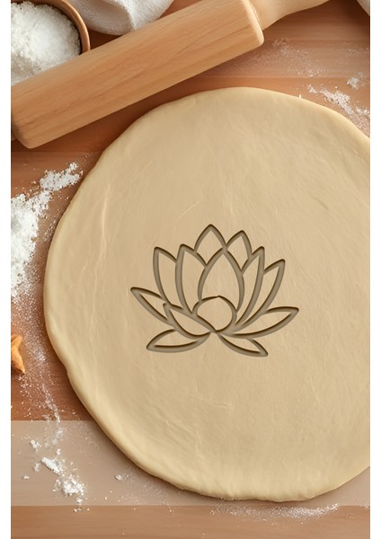 Lotus Kurabiye Kalıbı, Hamur Şekillendirici, Bisküvi Kalıbı, Kolay Kesim Ucu