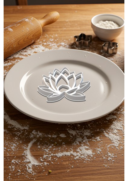 Lotus Kurabiye Kalıbı, Hamur Şekillendirici, Bisküvi Kalıbı, Kolay Kesim Ucu modelleri