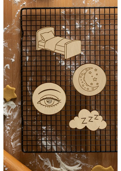 Uykucu Seti Kurabiye Kalıbı, Hamur Şekillendirici, Bisküvi Kalıbı, Kolay Kesim Ucu fiyatları