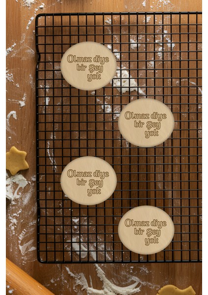 Olmaz Diye Bir Şey Yok Kurabiye Kalıbı, Hamur Şekillendirici, Bisküvi Kalıbı, Kolay Kesim Ucu