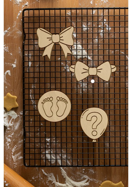Bebek Cinsiyet Partisi Seti Kurabiye Kalıbı, Hamur Şekillendirici, Bisküvi Kalıbı, Kolay Kesim Ucu fiyatları