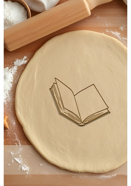 Kitap Kurabiye Kalıbı, Hamur Şekillendirici, Bisküvi Kalıbı, Kolay Kesim Ucu
