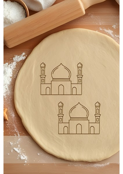 Cami Kurabiye Kalıbı, Hamur Şekillendirici, Bisküvi Kalıbı, Kolay Kesim Ucu