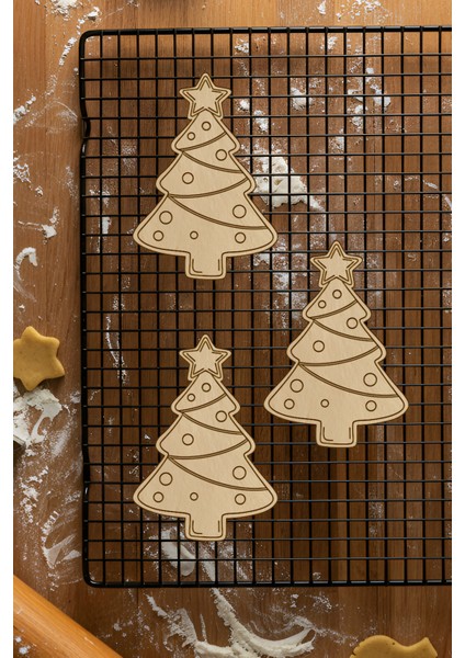 Yılbaşı Ağacı Kurabiye Kalıbı, Hamur Şekillendirici, Bisküvi Kalıbı, Kolay Kesim Ucu fiyatları