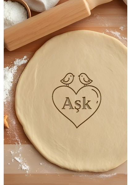 Aşk Kurabiye Kalıbı, Hamur Şekillendirici, Bisküvi Kalıbı, Kolay Kesim Ucu