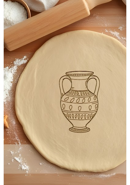 Vazo Kurabiye Kalıbı, Hamur Şekillendirici, Bisküvi Kalıbı, Kolay Kesim Ucu