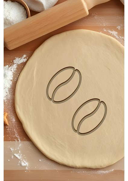 Kahve Çekirdeği Kurabiye Kalıbı, Hamur Şekillendirici, Bisküvi Kalıbı, Kolay Kesim Ucu