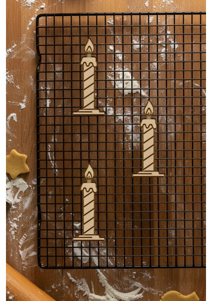 Doğum Günü Mumu Kurabiye Kalıbı, Hamur Şekillendirici, Bisküvi Kalıbı, Kolay Kesim Ucu fiyatları