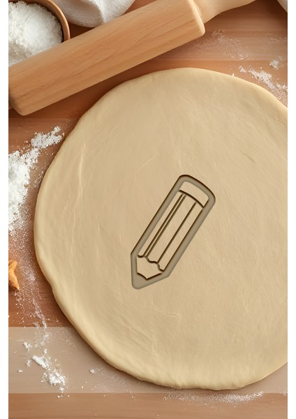 Kalem Kurabiye Kalıbı, Hamur Şekillendirici, Bisküvi Kalıbı, Kolay Kesim Ucu