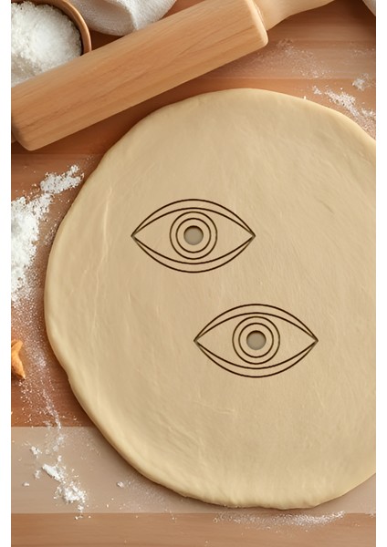 Göz Kurabiye Kalıbı, Hamur Şekillendirici, Bisküvi Kalıbı, Kolay Kesim Ucu