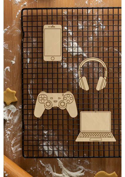 Gamer Seti Kurabiye Kalıbı, Hamur Şekillendirici, Bisküvi Kalıbı, Kolay Kesim Ucu fiyatları