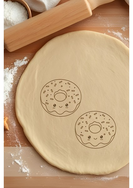 Donut Kurabiye Kalıbı, Hamur Şekillendirici, Bisküvi Kalıbı, Kolay Kesim Ucu