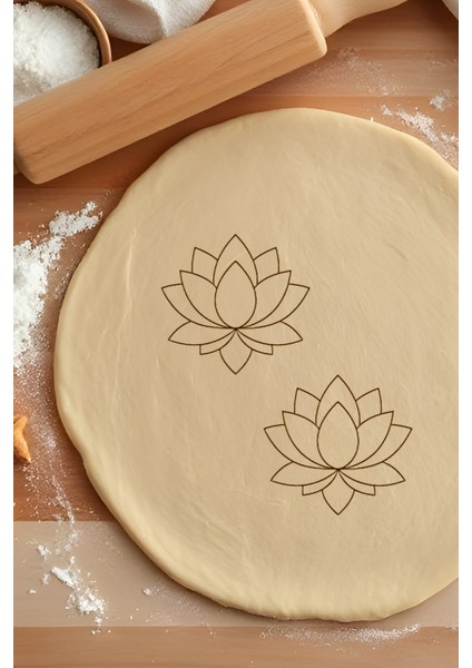 Lotus Kurabiye Kalıbı, Hamur Şekillendirici, Bisküvi Kalıbı, Kolay Kesim Ucu