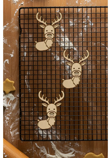 Geyik Kurabiye Kalıbı, Hamur Şekillendirici, Bisküvi Kalıbı, Kolay Kesim Ucu fiyatları