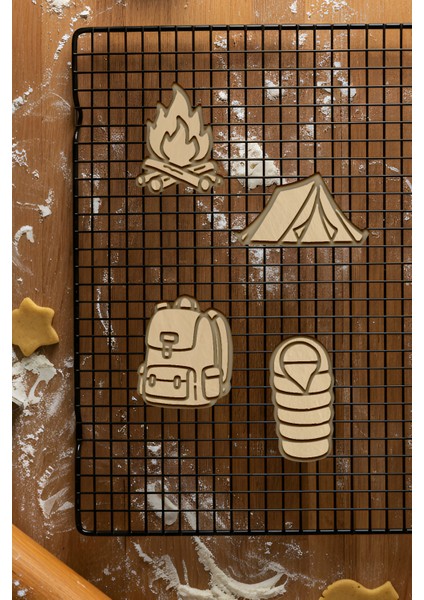 Kamp Seti Kurabiye Kalıbı, Hamur Şekillendirici, Bisküvi Kalıbı, Kolay Kesim Ucu fiyatları