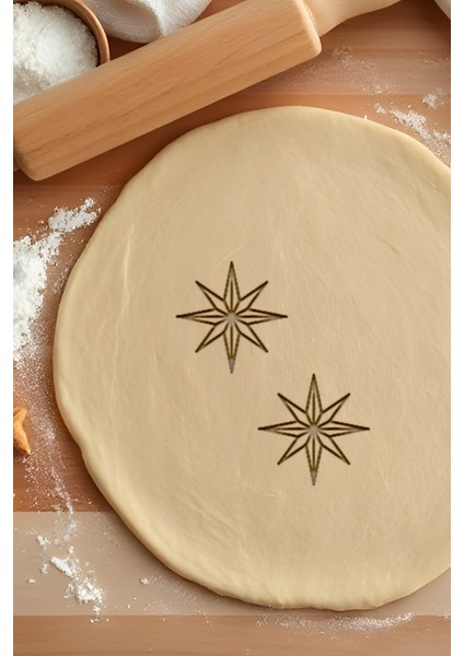 Yıldız Kurabiye Kalıbı, Hamur Şekillendirici, Bisküvi Kalıbı, Kolay Kesim Ucu