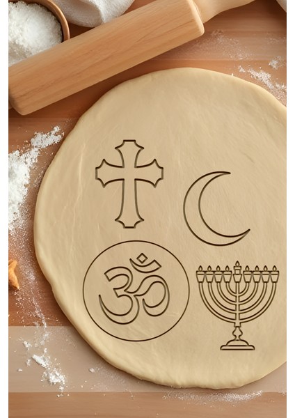 Inançlar Seti Kurabiye Kalıbı, Hamur Şekillendirici, Bisküvi Kalıbı, Kolay Kesim Ucu