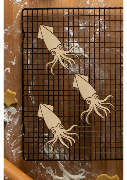 Mürekkep Balığı Kurabiye Kalıbı, Hamur Şekillendirici, Bisküvi Kalıbı, Kolay Kesim Ucu fiyatları