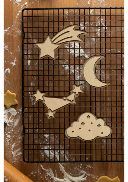 Gökyüzü Seti Kurabiye Kalıbı, Hamur Şekillendirici, Bisküvi Kalıbı, Kolay Kesim Ucu fiyatları