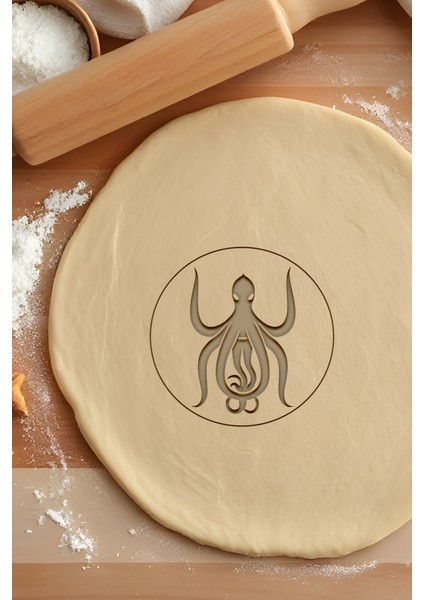 Kraken Kurabiye Kalıbı, Hamur Şekillendirici, Bisküvi Kalıbı, Kolay Kesim Ucu