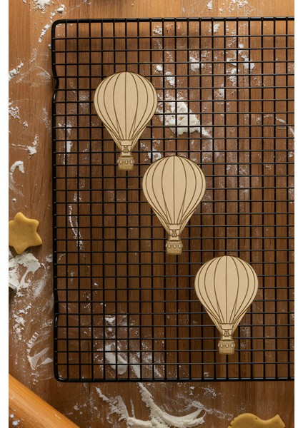 Sıcak Hava Balonu Kurabiye Kalıbı, Hamur Şekillendirici, Bisküvi Kalıbı, Kolay Kesim Ucu